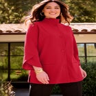 Crepe Button-Front Swing Top image number null