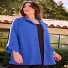 Crepe Button-Front Swing Top image number 1