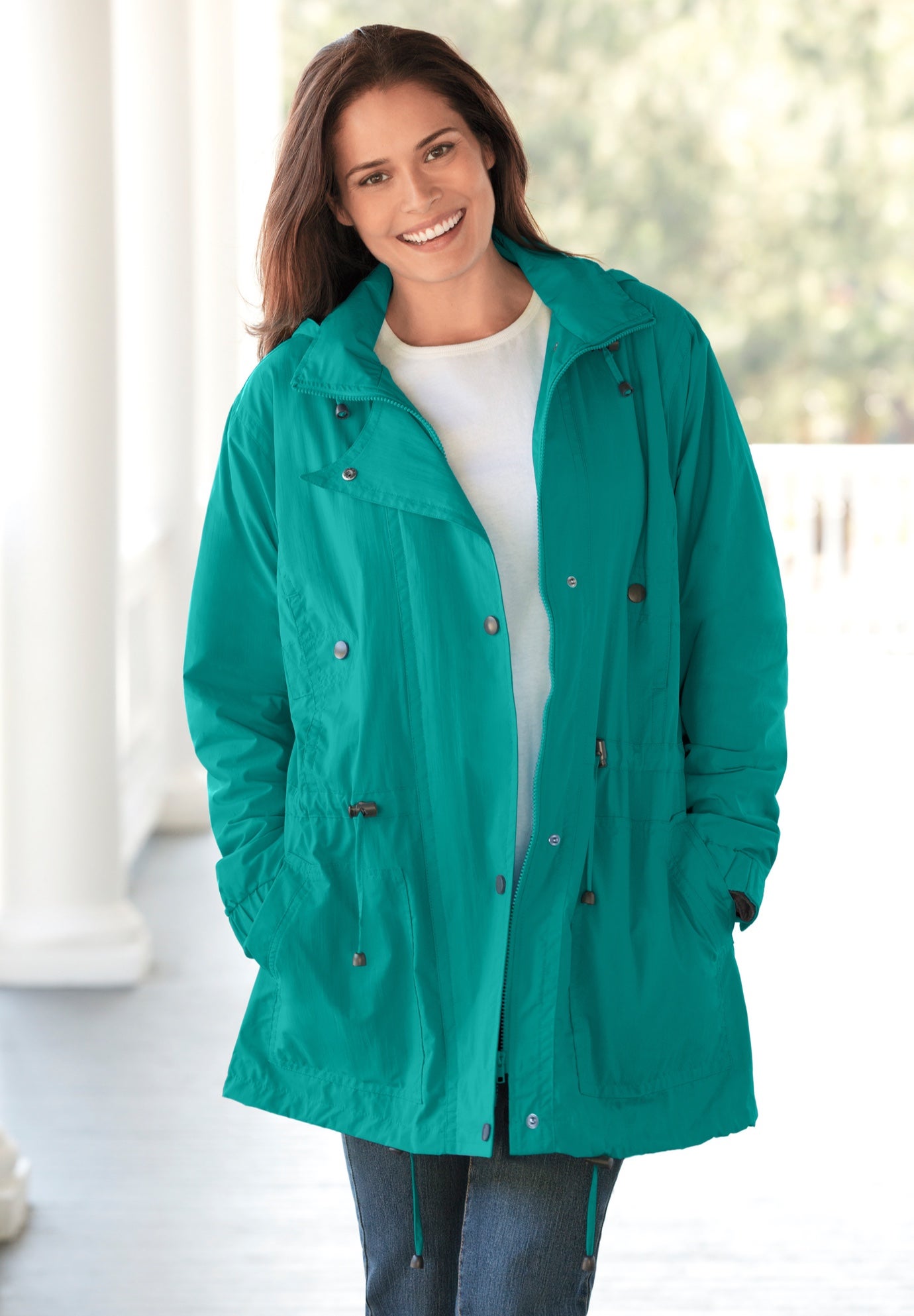 Taslon&reg; Anorak Jacket with Removable Fleece Lining image number 0