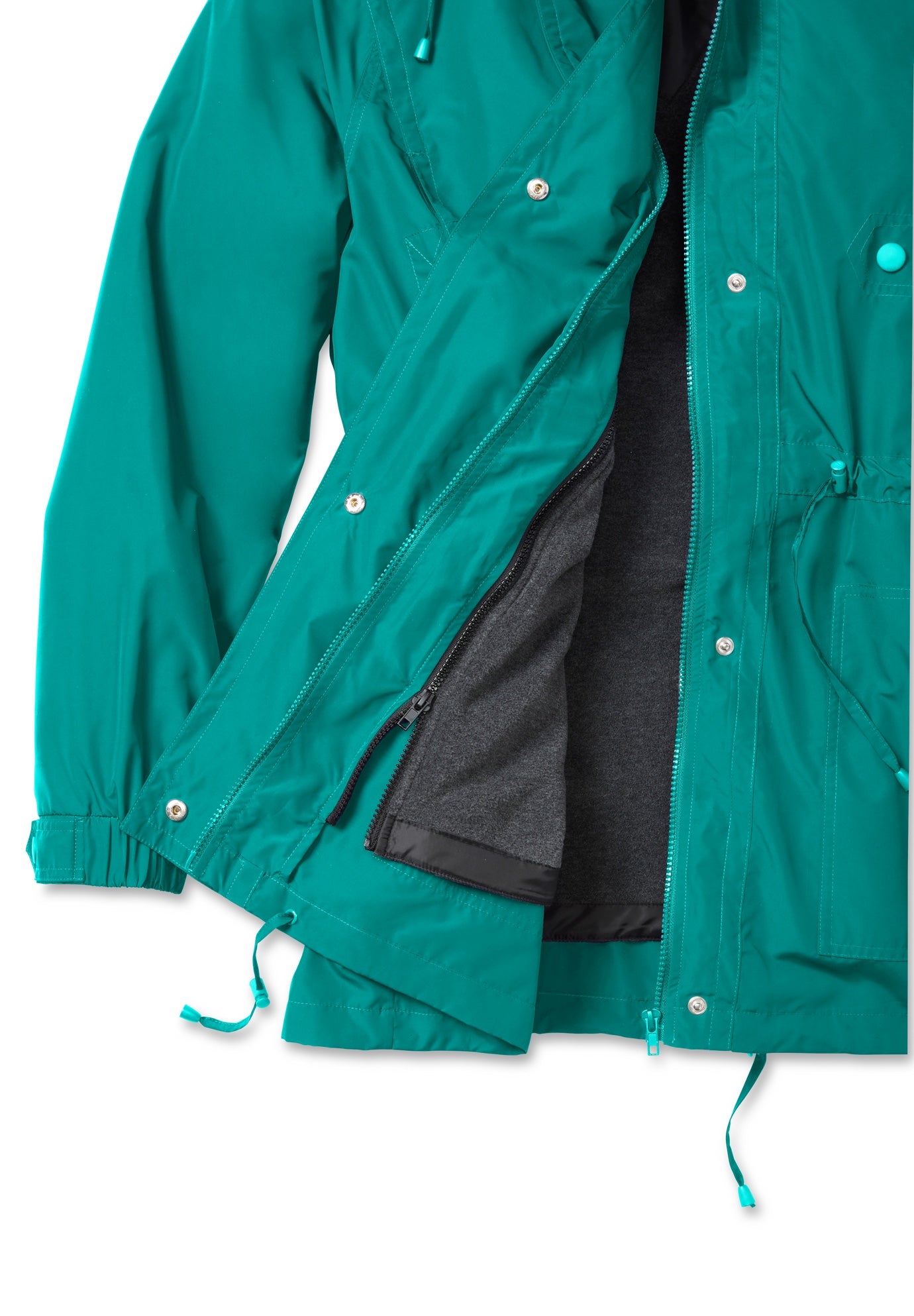 Taslon&reg; Anorak Jacket with Removable Fleece Lining image number 5