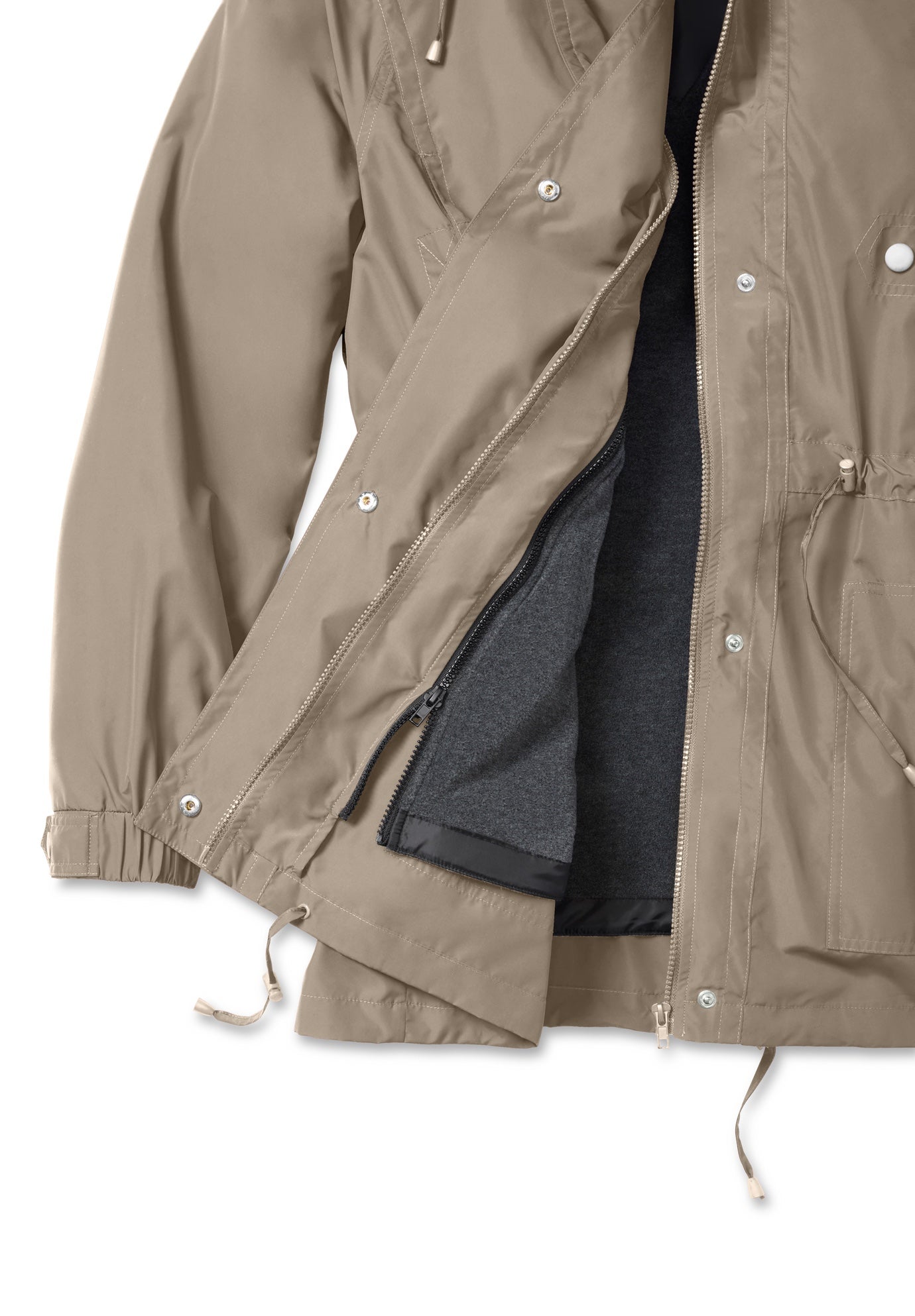 Fleece-Lined Taslon&reg; Anorak image number 3