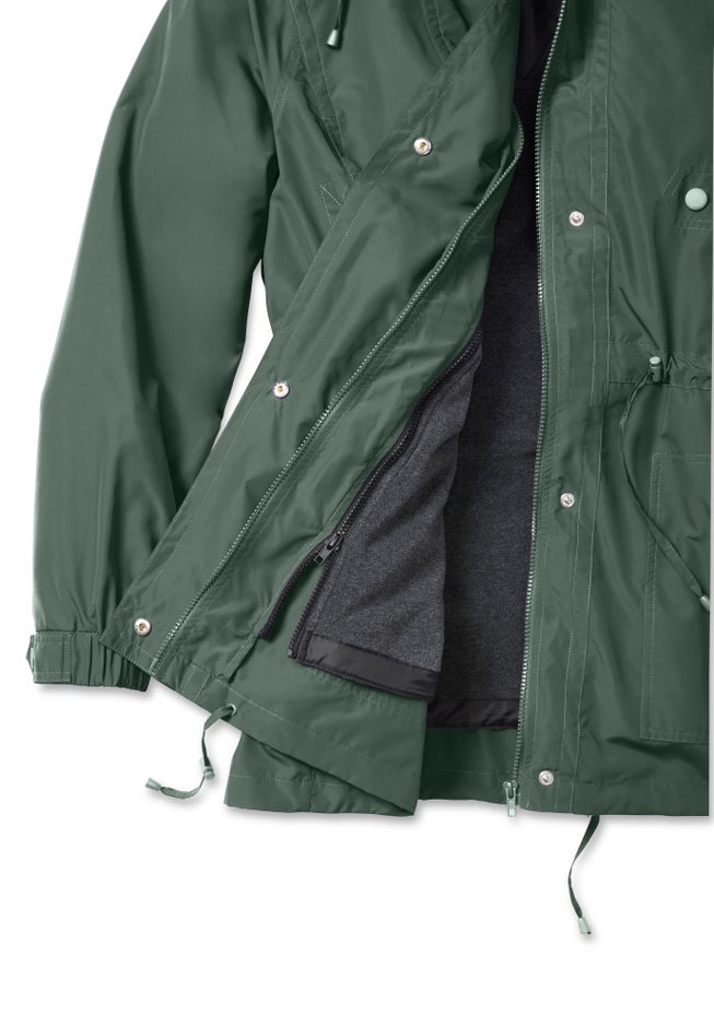 Taslon&reg; Anorak Jacket with Removable Fleece Lining image number 6