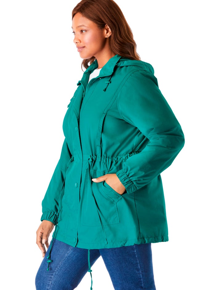 Taslon&reg; Anorak Jacket with Removable Fleece Lining image number 2