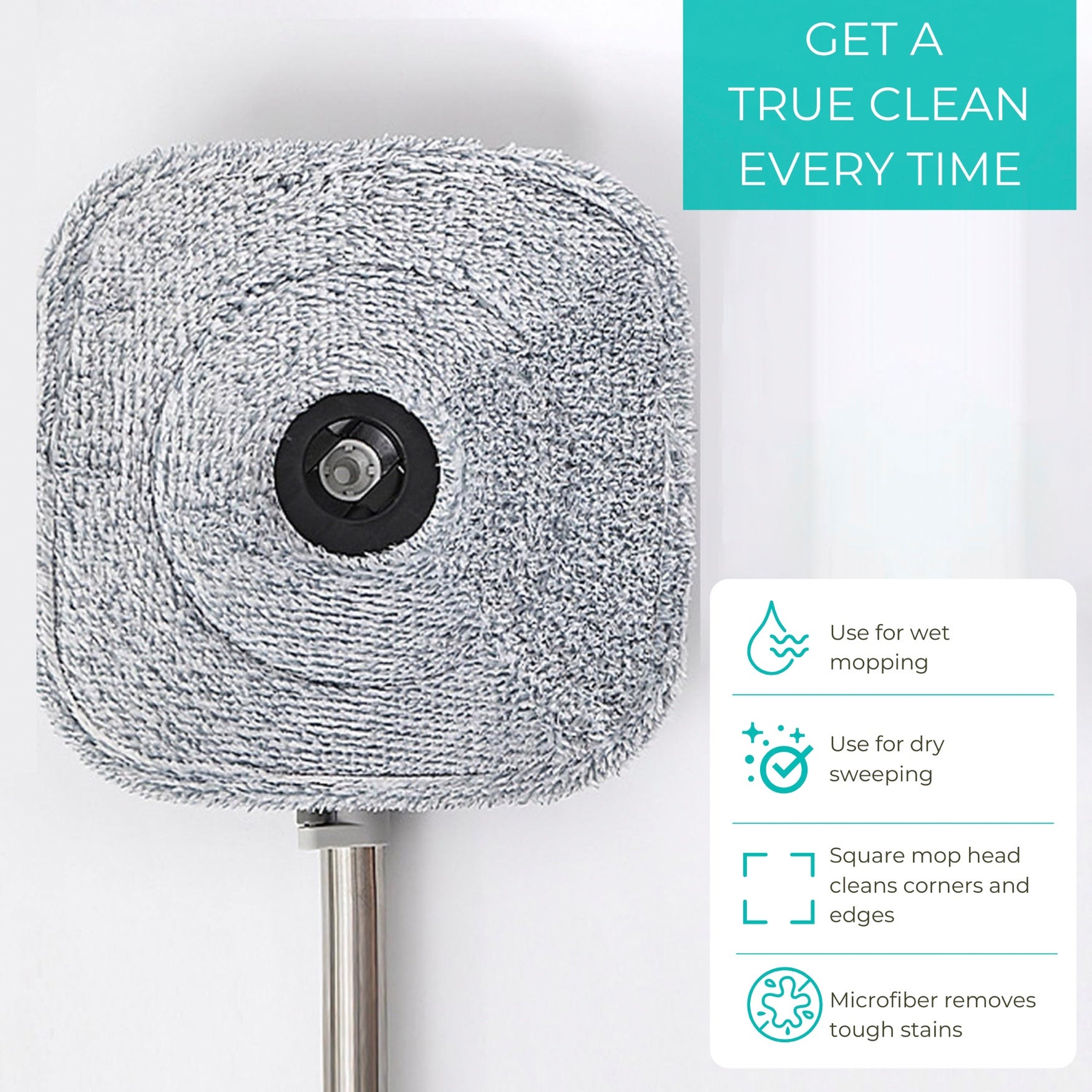 True & Tidy True Clean 2-Pc. Mop Pad Set image number 1