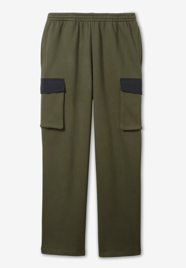 Mixed Media Fleece Cargo Sweatpant image number 3