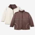 Faux Suede Shearling Versatile Reversible Coat image number 5