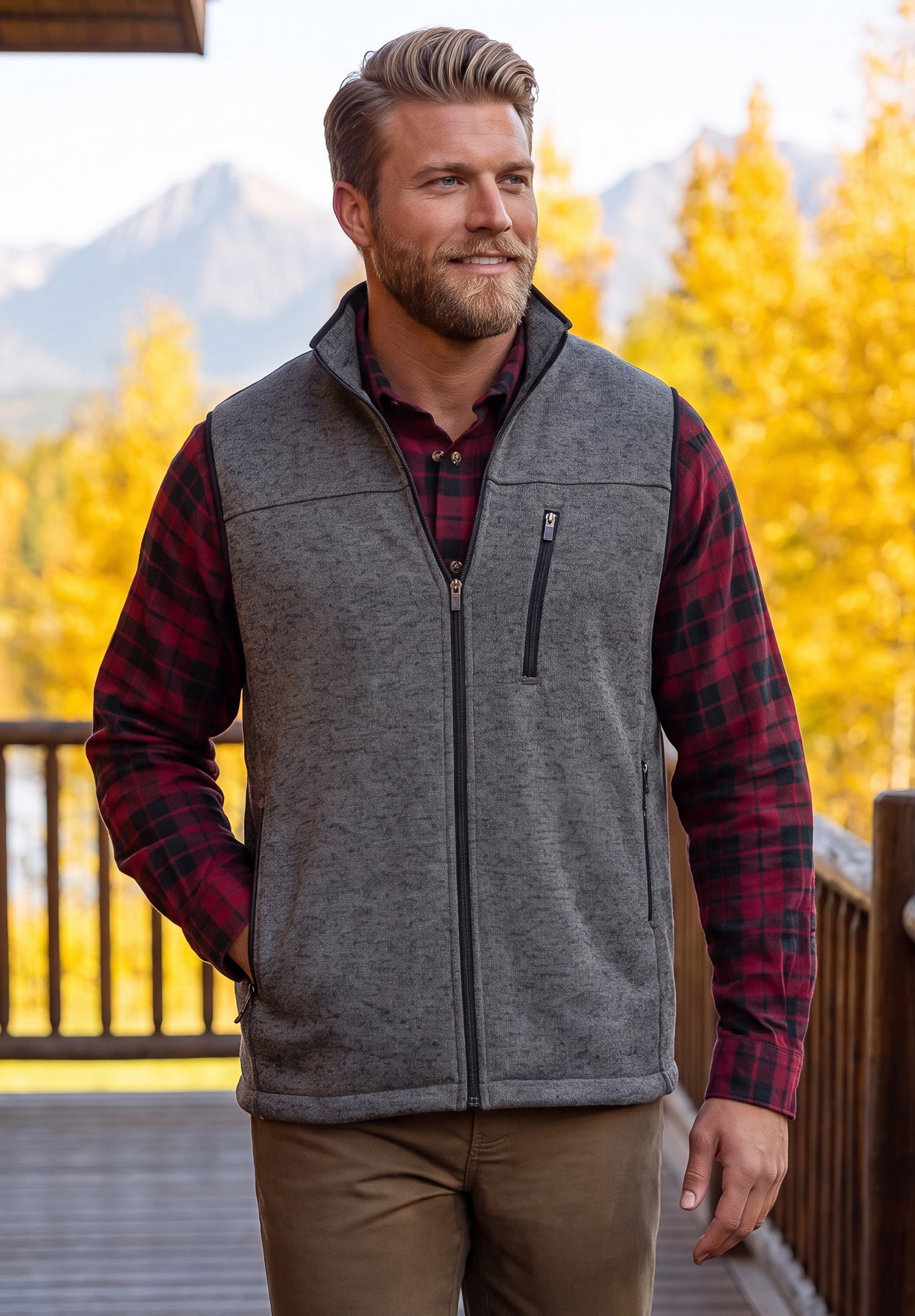 Sweater Fleece Vest image number 0