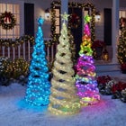 6 Ft. Pre-lit Helix Iridescent LED Light Tree image number 0