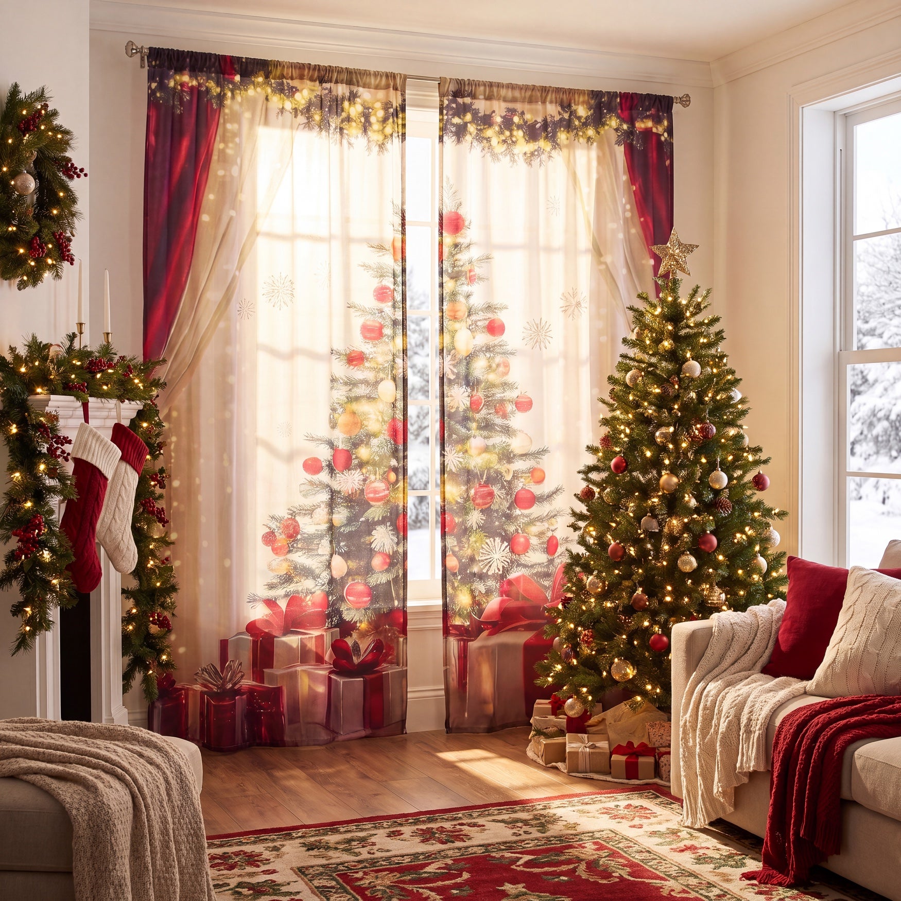 Christmas Tree Curtain panel image number 0