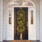 Hanging 20" Pre-lit Mixed Pine Wreath, Set of 3 image number 4