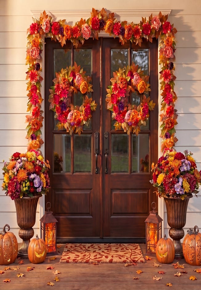 24" Pre-Lit Peony Delight Wreath image number 5