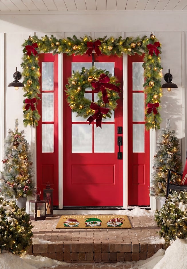 24" Pre-lit Jingle All the Way Wreath image number 7