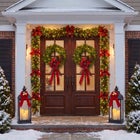 Double the Cheer Pre-lit Wreaths, Set of 2 image number 6