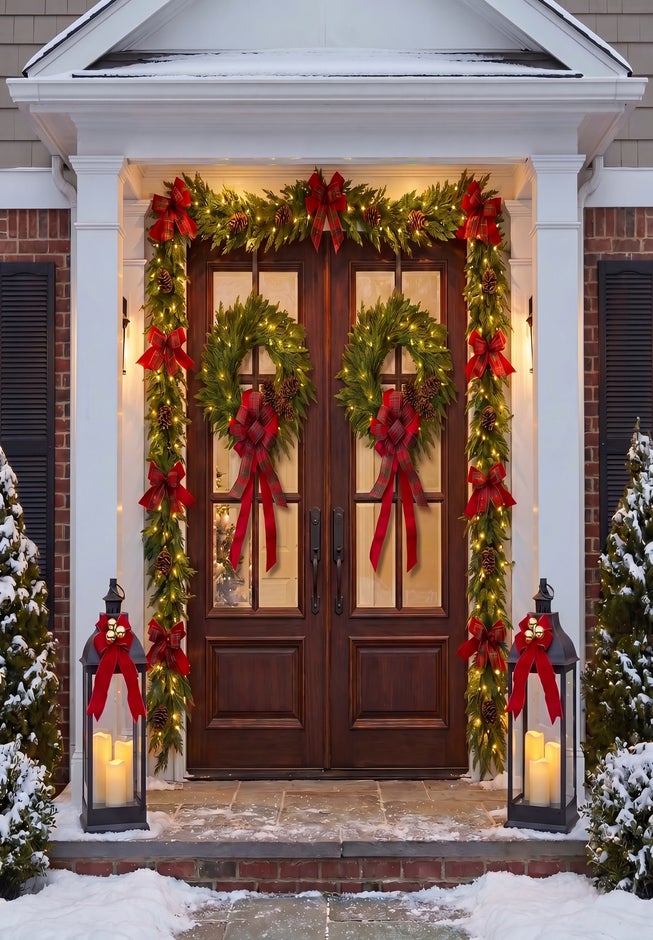 Double the Cheer Pre-lit Wreaths, Set of 2 image number 6