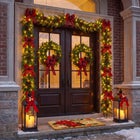 Double the Cheer Pre-lit Wreaths, Set of 2 image number 0