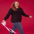 Pearl-Embellished Scoop Neck Sweater image number 0