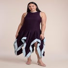 Contrast Satin Godet Maxi Dress image number 1
