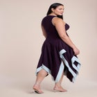 Contrast Satin Godet Maxi Dress image number 3