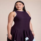 Contrast Satin Godet Maxi Dress image number 4