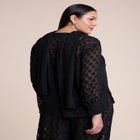 Sheer Polka Dot Blouse With Neck Tie image number 2