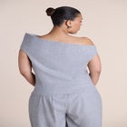 Wide-Neck Suiting Top image number 2