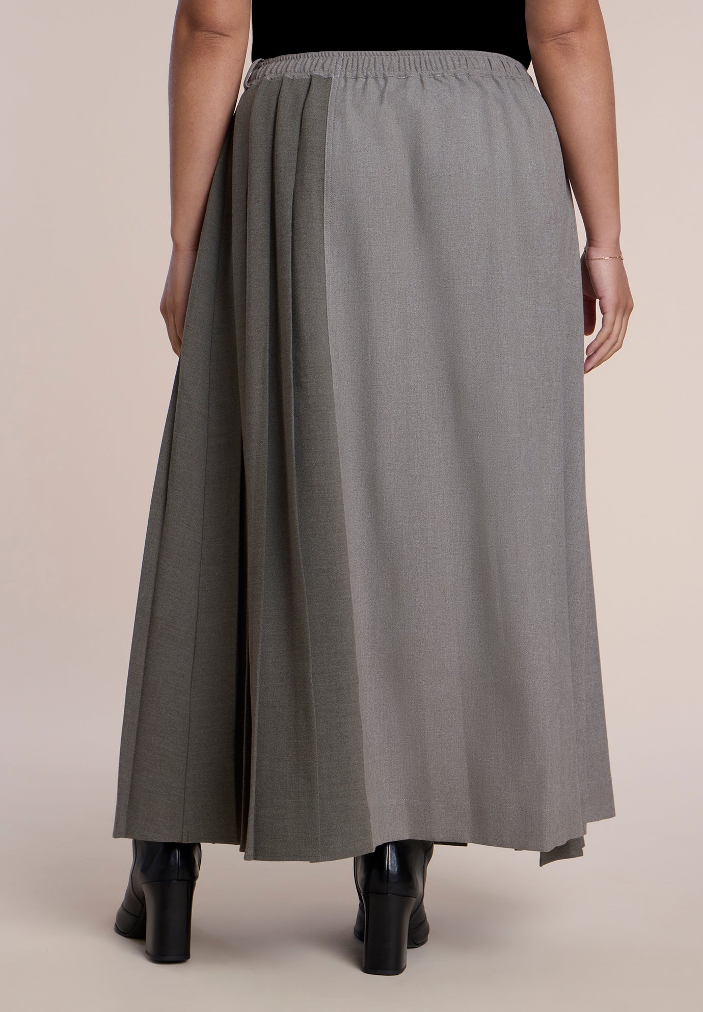 Pleated Wrap Maxi Skirt image number 2