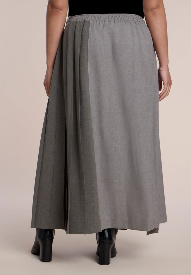 Pleated Wrap Maxi Skirt image number 2