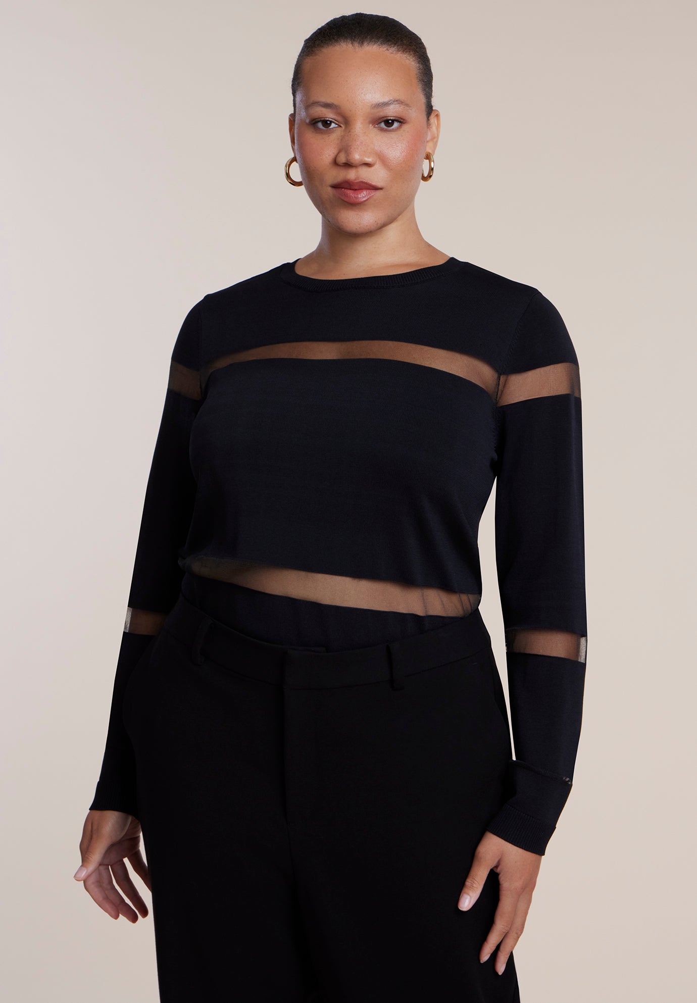 Sheer Stripe Sweater image number 0