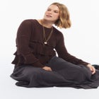 Seamed Chiffon Maxi Skirt image number 4
