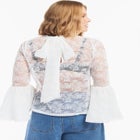Sheer Chantilly Lace Blouse image number 3
