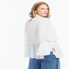Ruffled Chiffon Long Sleeve Blouse image number 4