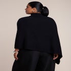 Asymmetric Turtleneck Cape image number 1