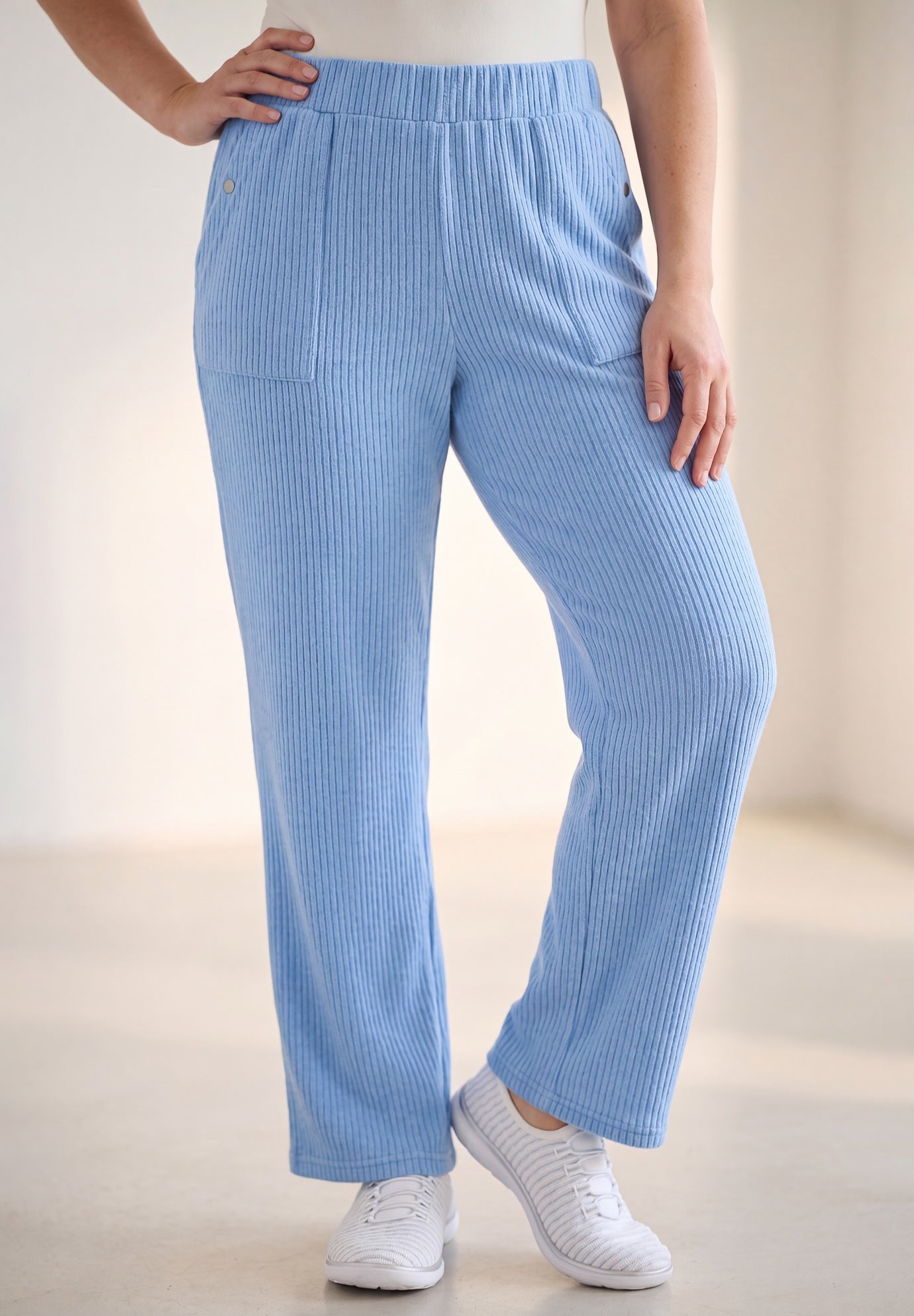 Brushed Rib Straight Leg Pant image number 0