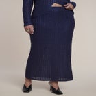 Metallic Knit Maxi Skirt image number 2