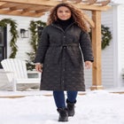 Diamond Quilted Belted Trench Coat image number 0