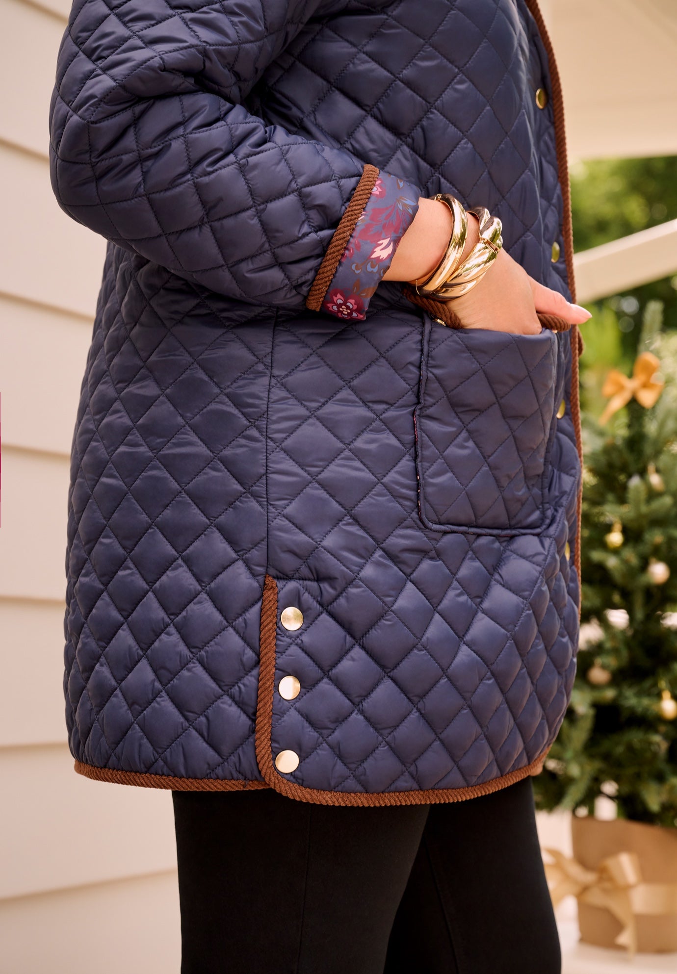 Diamond Quilted Barn Coat image number 1