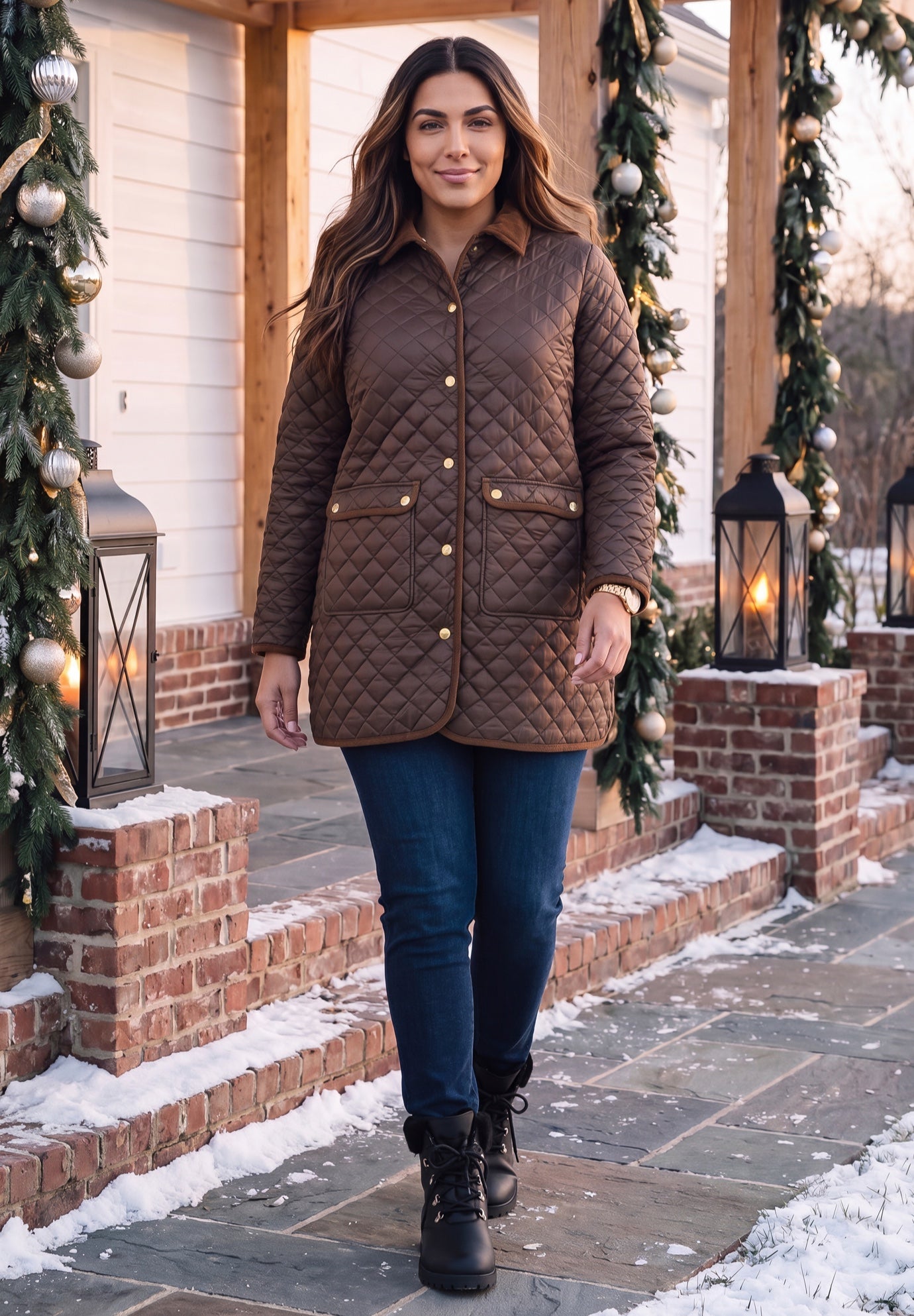 Diamond Quilted Barn Coat image number 0