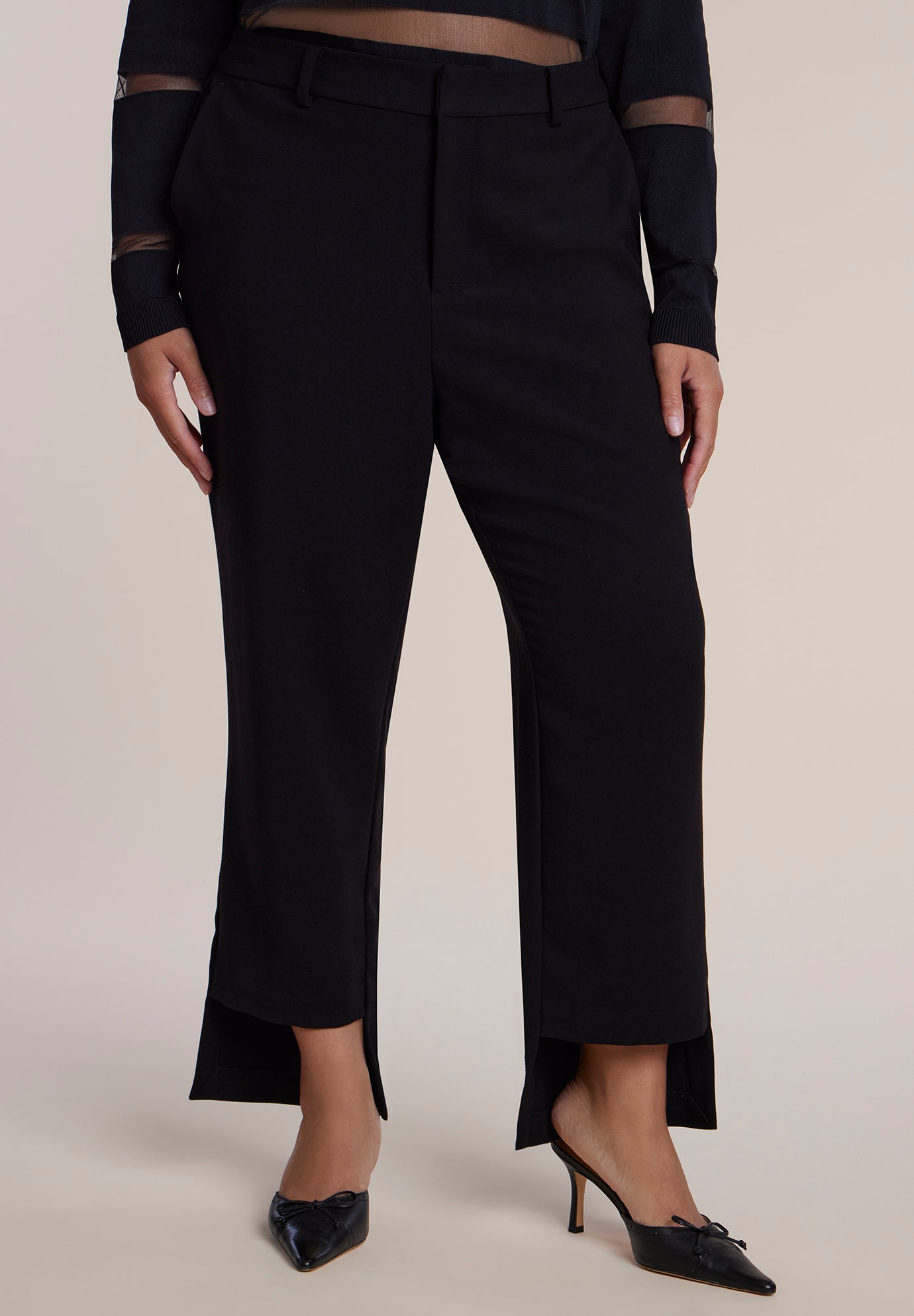 Step Hem High-Waist Trouser image number 1