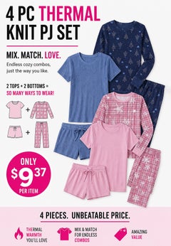 4-Piece Thermal Pajama Set