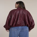 Faux Leather Cocoon Jacket image number 1