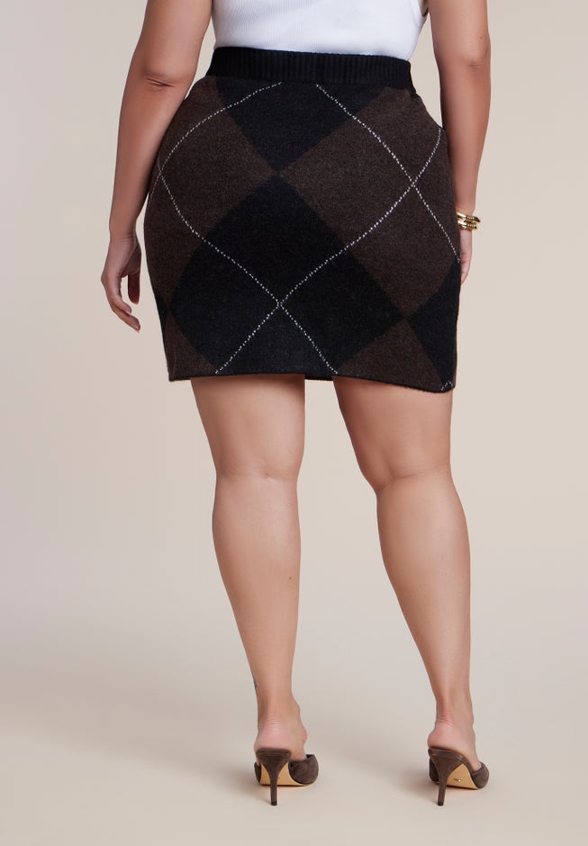 Intarsia Sweater Mini Skirt image number 1