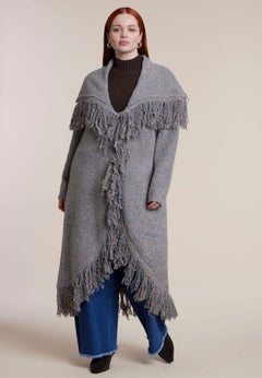 Shawl Collar Fringe Duster