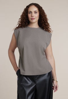 Houndstooth Sleeveless Top