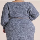Marled Cinched-Waist Sweater image number 1