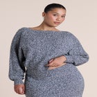 Marled Cinched-Waist Sweater image number 2