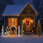 Oversized 48" Diam Pre-lit Pre-decorated Wreath image number 4