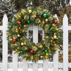 Oversized 48" Diam Pre-lit Pre-decorated Wreath image number 0