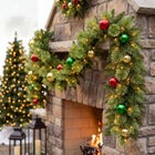 9 Ft. Pre-lit Decorated Garland image number 1
