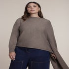 Asymmetrical Cape Sleeve Sweater image number 1