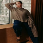 Asymmetrical Cape Sleeve Sweater image number 0